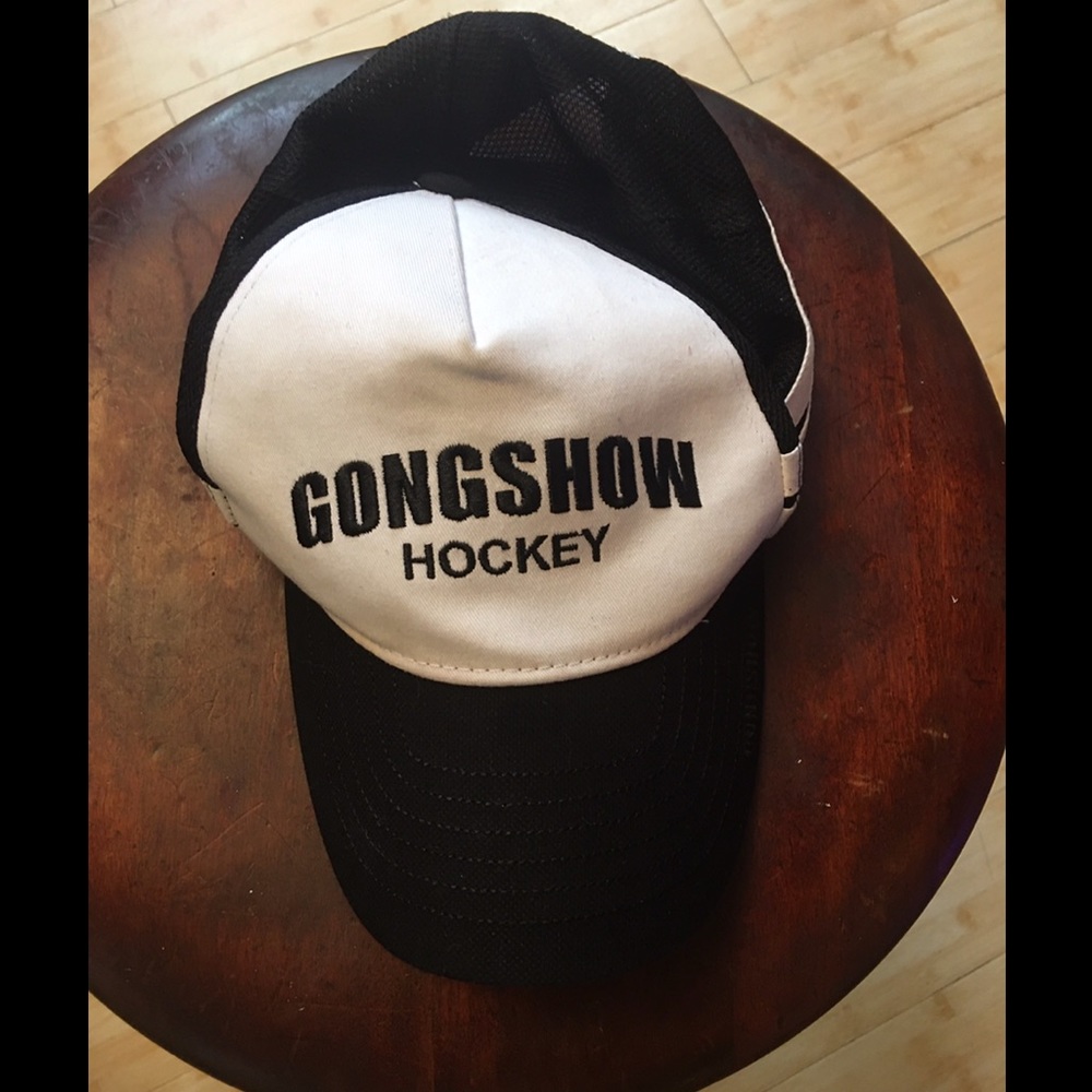 Gongshow Hockey Apparel Adjustable Black and White Mesh Ball Cap Sports Hat